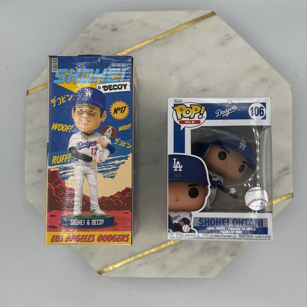 Los Angeles Dodgers Shohei Ohtani + Decoy Bobblead and Funko Bundle